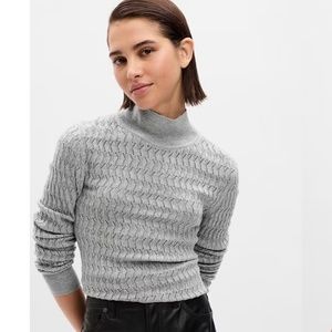 NWT Gap Pointelle Gray Turtleneck XL Tall